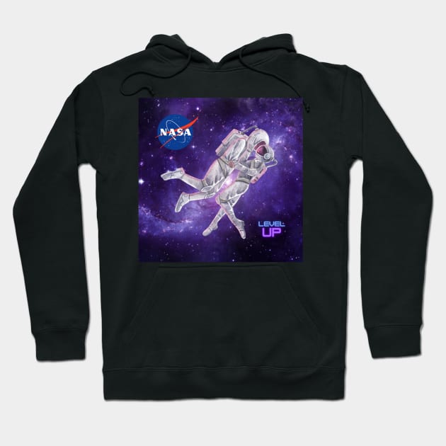 Astronaut Astronauts Space Walking Floating in Space Astro Space city Houston 3 Hoodie by SammyLukas